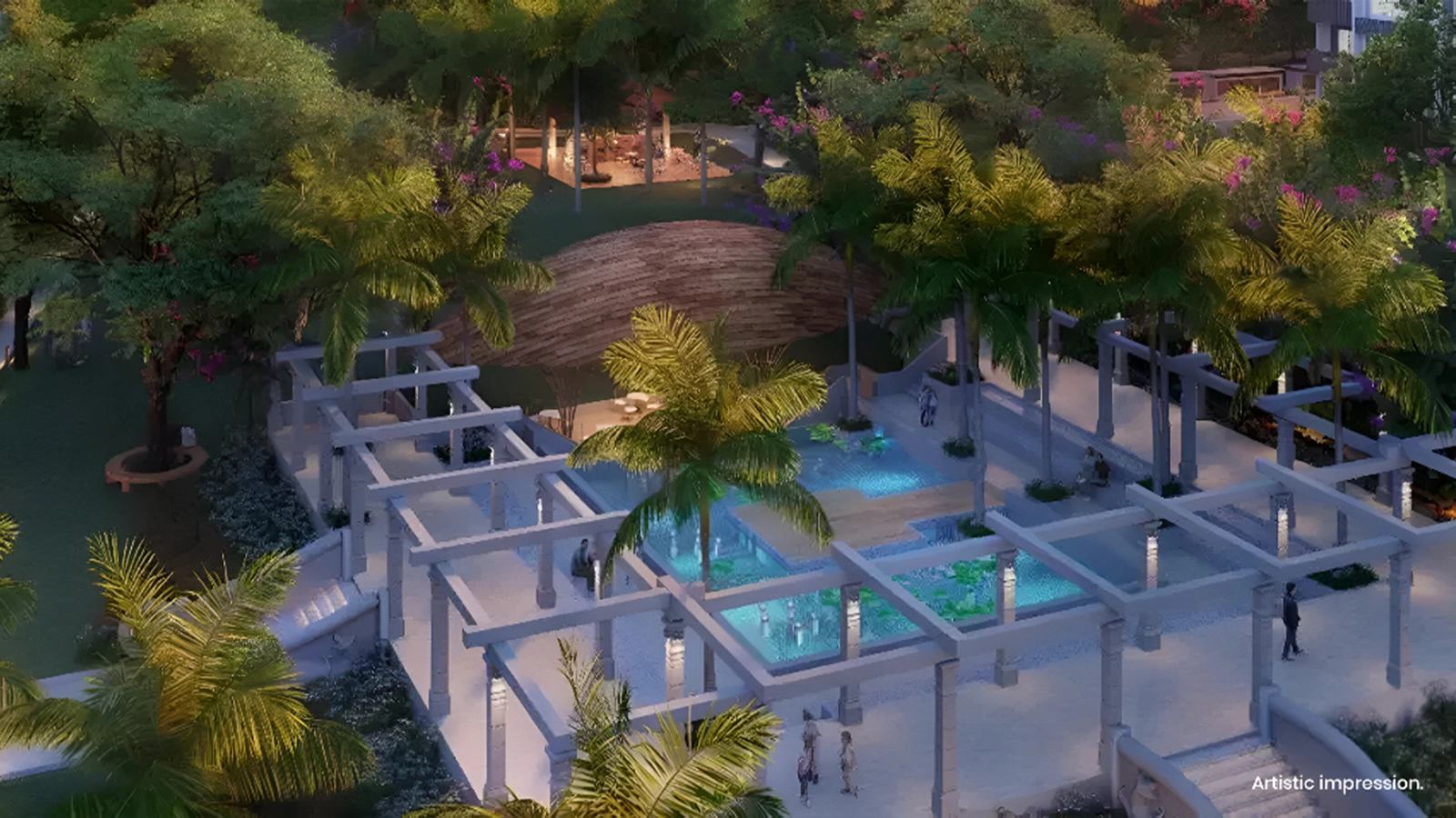 Mahindra Eden Apartments In Kanakapura Road Bangalore Pushkarni eco-pond